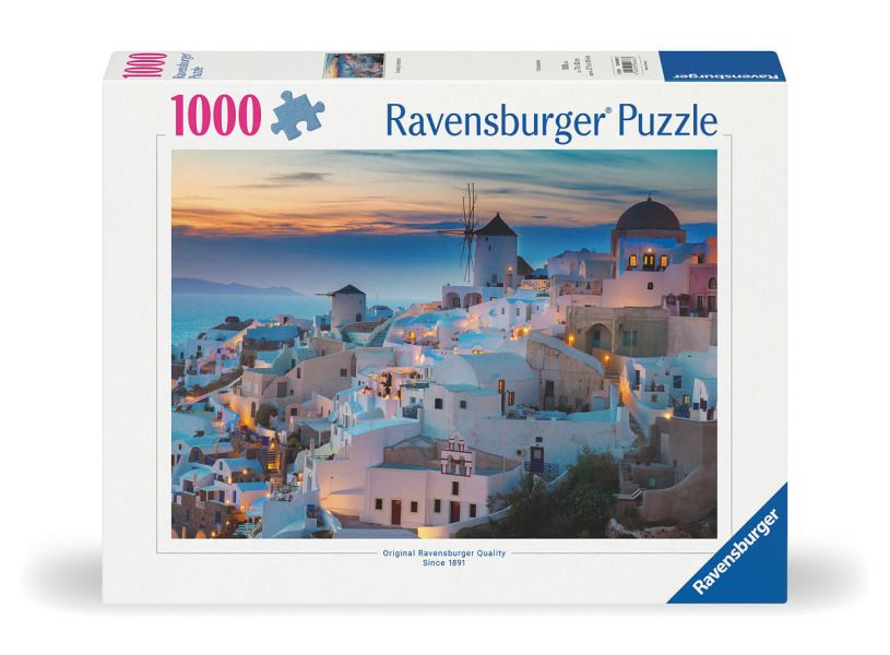 Ravensburger puzzel legpuzzel santorini avond - 1000 stukjes landschap.