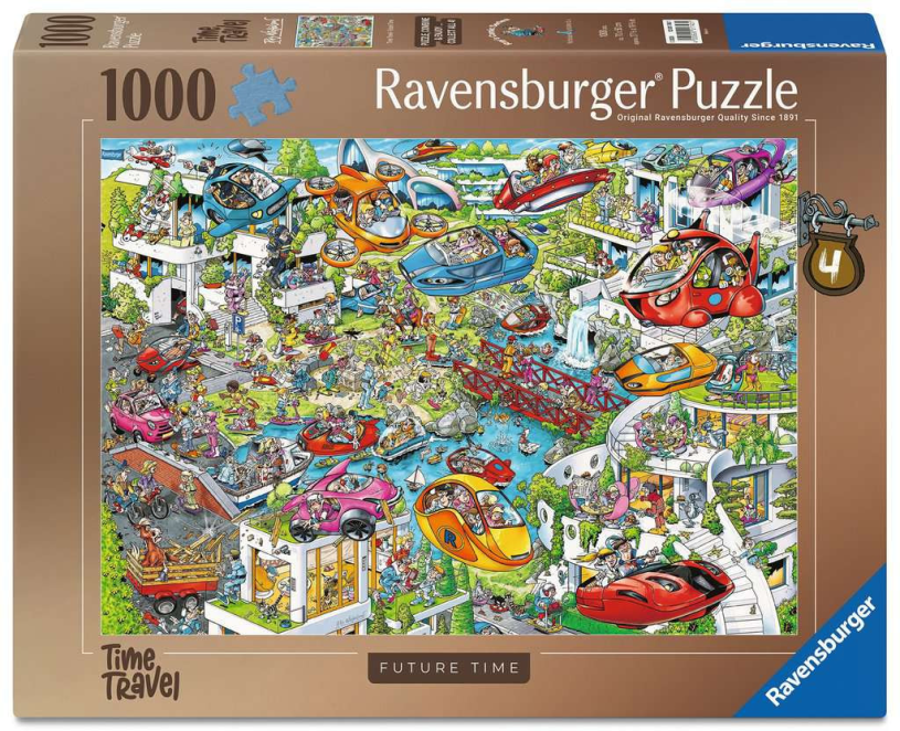 Ravensburger ray's comic series: time travel 4 – future time – cartoon legpuzzel – 1000 stukjes
