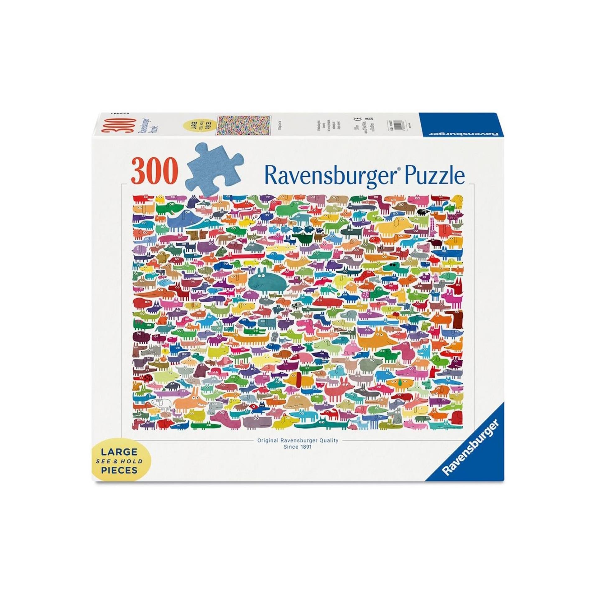 Ravensburger puzzel 387 dogs 1 cat 300p