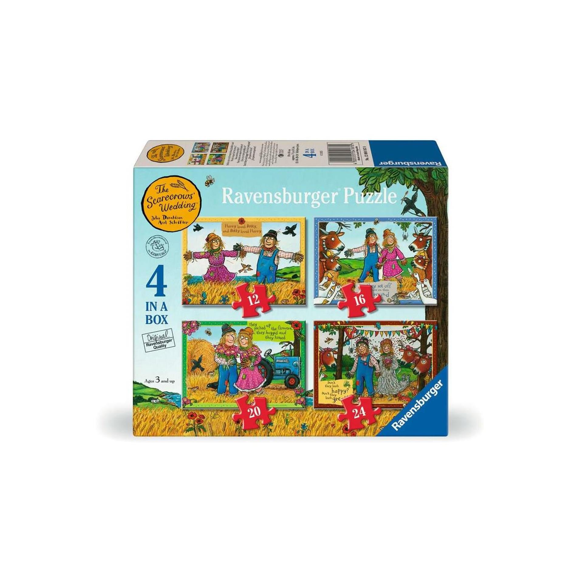 Ravensburger legpuzzel trouwerij op de boerderij - 4 puzzels