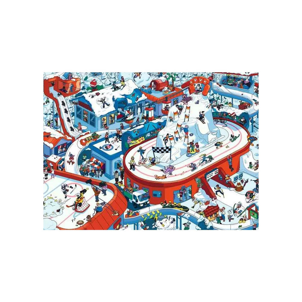 Ravensburger – drukte in het winterdorp – kinderpuzzel – 200 xxl stukjes