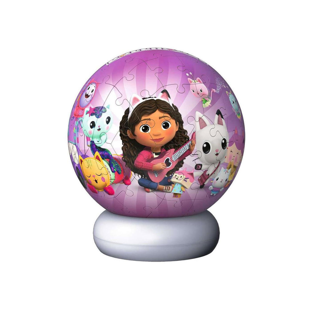 Ravensburger – gabby’s dollhouse – 3d puzzle-ball nachtlicht – 73 stukjes