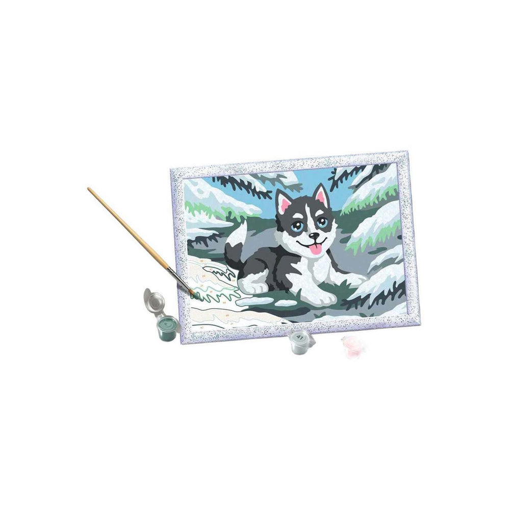 Ravensburger – creart: cheeky husky – schilderen op nummer