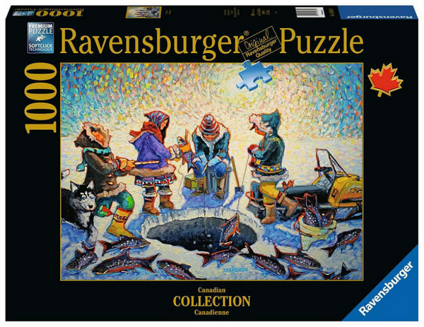 Ravensburger puzzel canadian collection ijsvissen - legpuzzel - 1000 stukjes