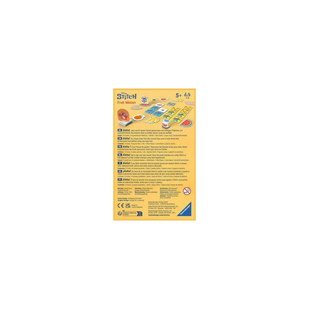 Ravensburger – disney stitch: fruit mission – kinderspel – vanaf 5 jaar