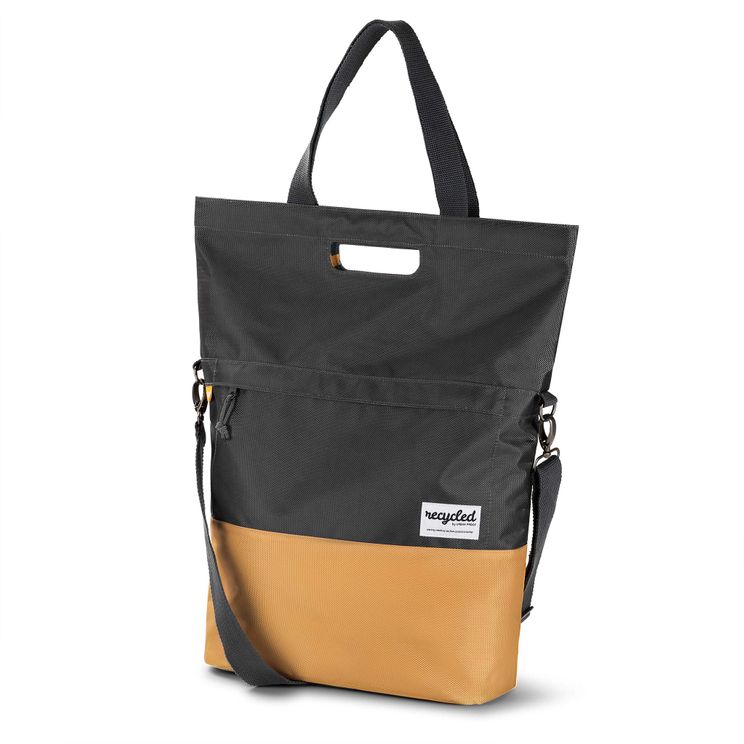 Urban Proof 20L fietstas - grijs-geel - unisex - waterbestendig - gerecycled PET-materiaal