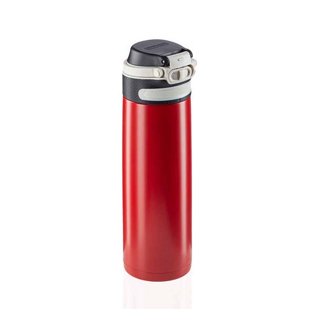 Leifheit thermosbeker flip - 600 ml - rvs - rood