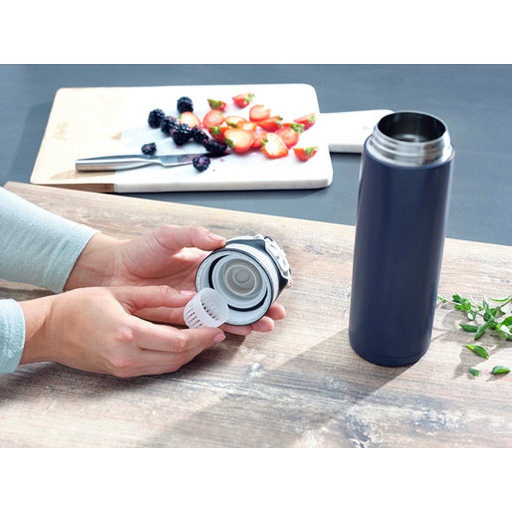 Leifheit 3275 flip isoleerbeker 600 ml donkerblauw