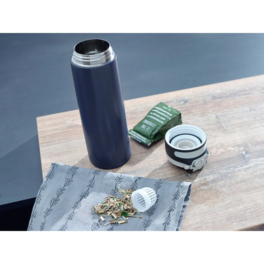 Leifheit 3275 flip isoleerbeker 600 ml donkerblauw