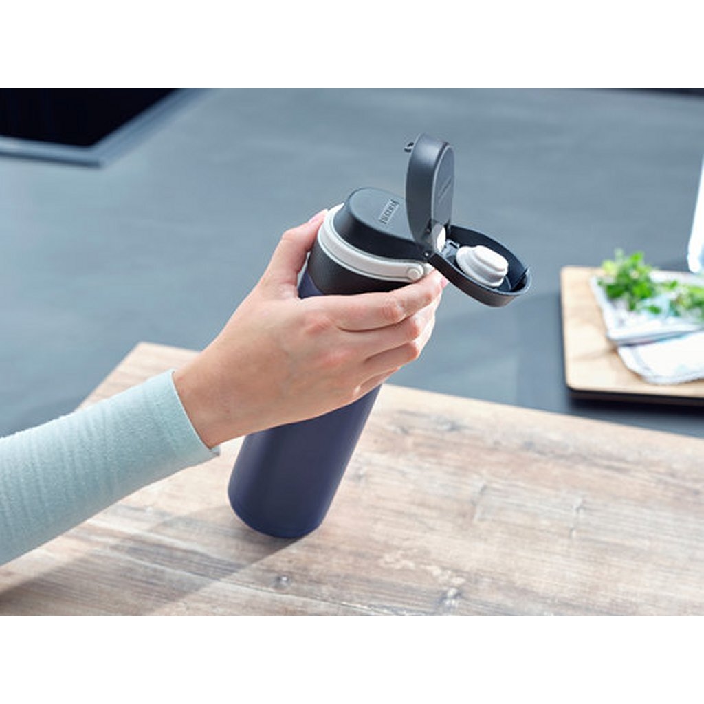 Leifheit 3275 flip isoleerbeker 600 ml donkerblauw