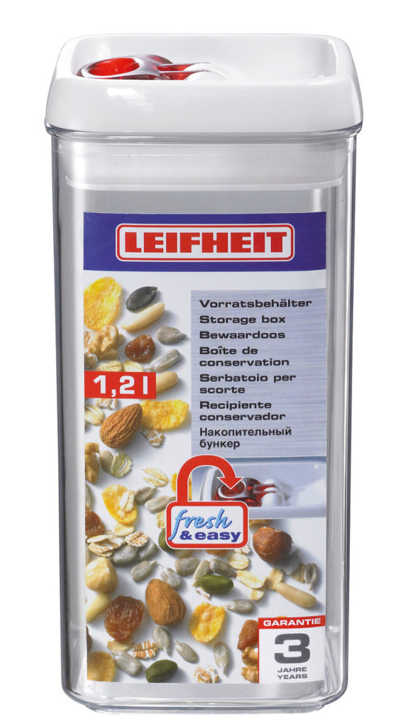 Leifheit 31210 voorraadbus vers easy rechthoekig 1,2l