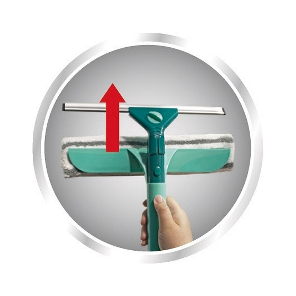 Leifheit 55238 klassieke raamwisser met telescoopstaal en doek 30x90-135 cm