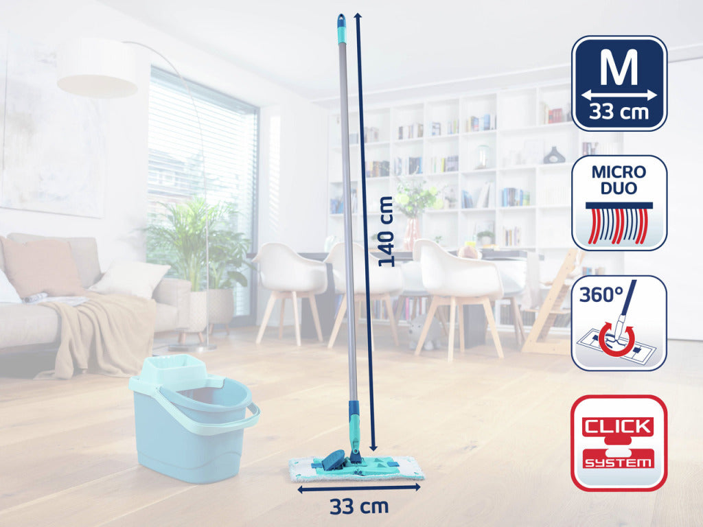 Leifheit 55511 powerclean vloerwisser m 33 met staal 140cm