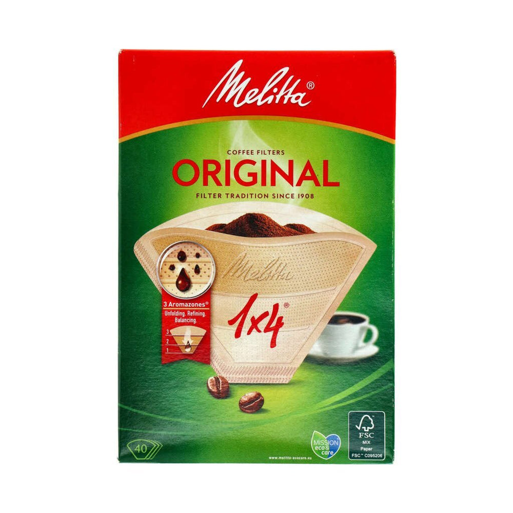 Melitta filters 1x4 40 stuks bruin