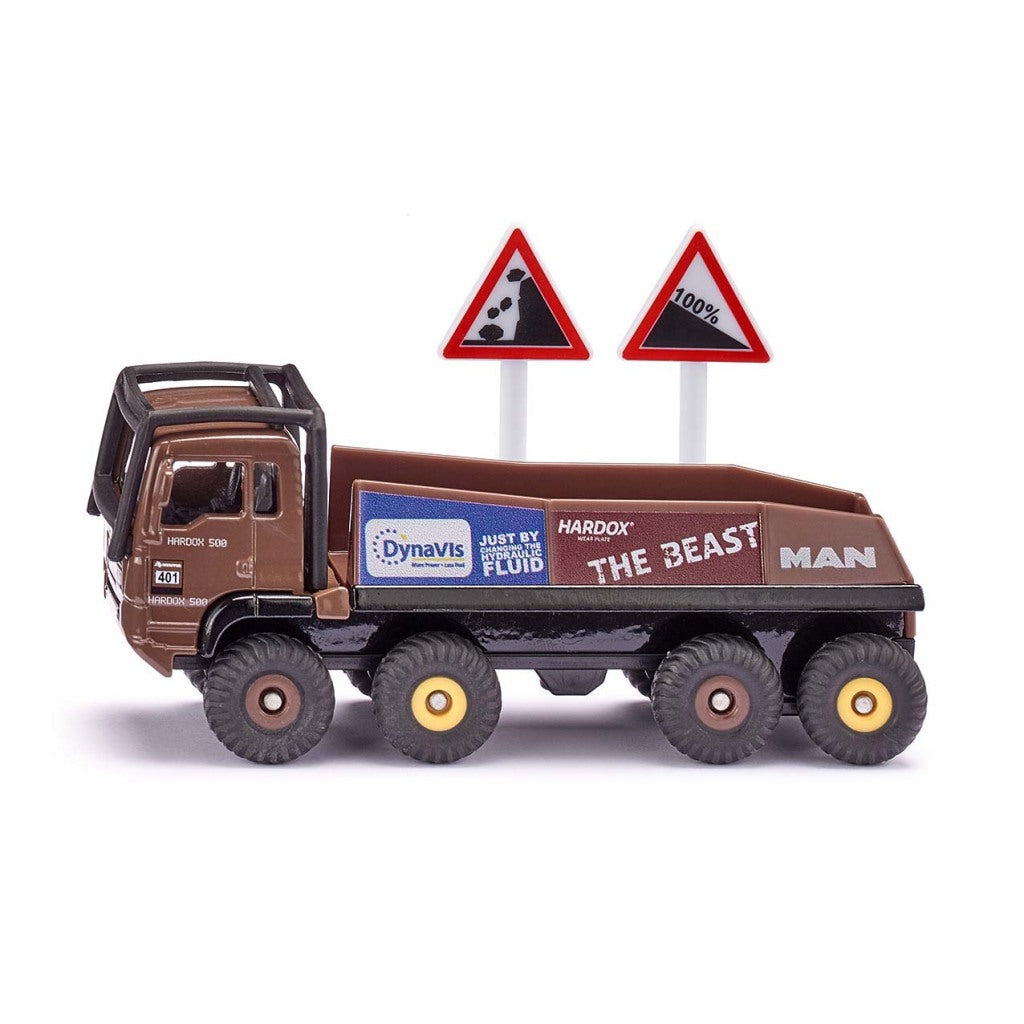 Siku 1686 hs schoch 8x8 man proefvrachtwagen + 2 borden