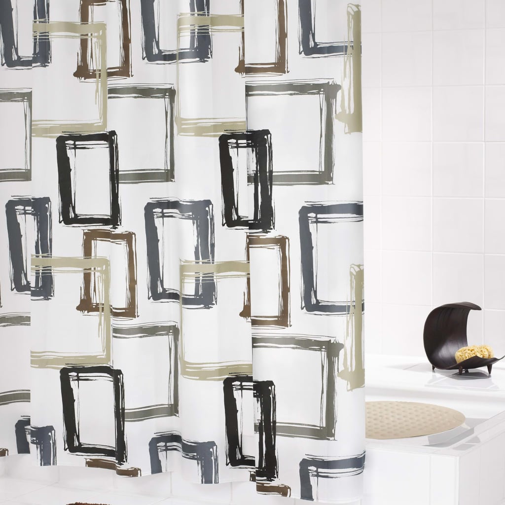 Ridder douchegordijn patroon bruin 180x200 cm