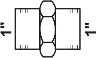 Kirchhoff smeedbare ijzeren schroefverbinding, verzinkt, 1 it, conisch afgedicht, (340) - 989808055