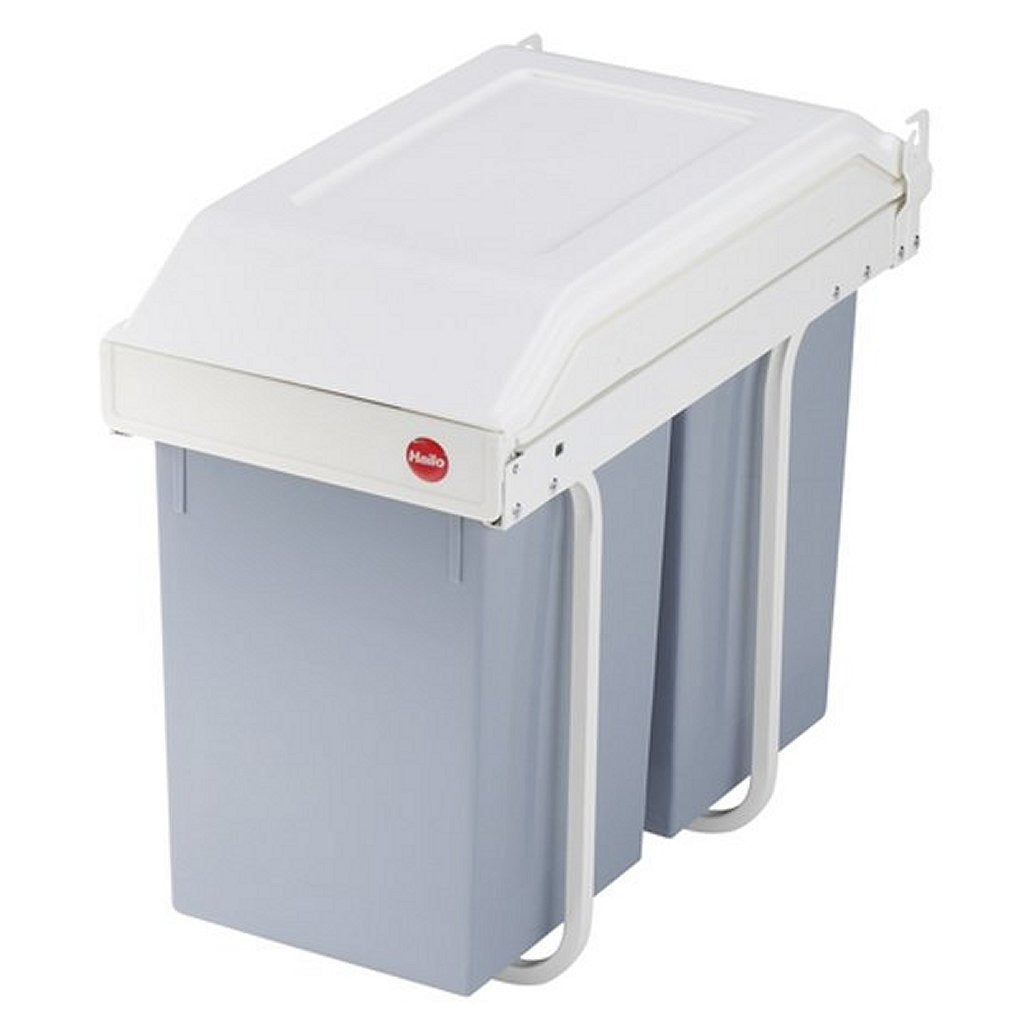 Hailo inbouw afvalemmer multibox duo maat l 2x14 l crème 3659-001