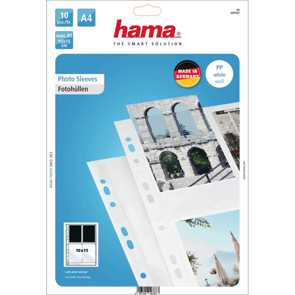 Hama fotohoezen 10x15cm wit 10stuks