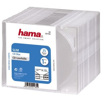 Hama cd slimbox transparant 25pak
