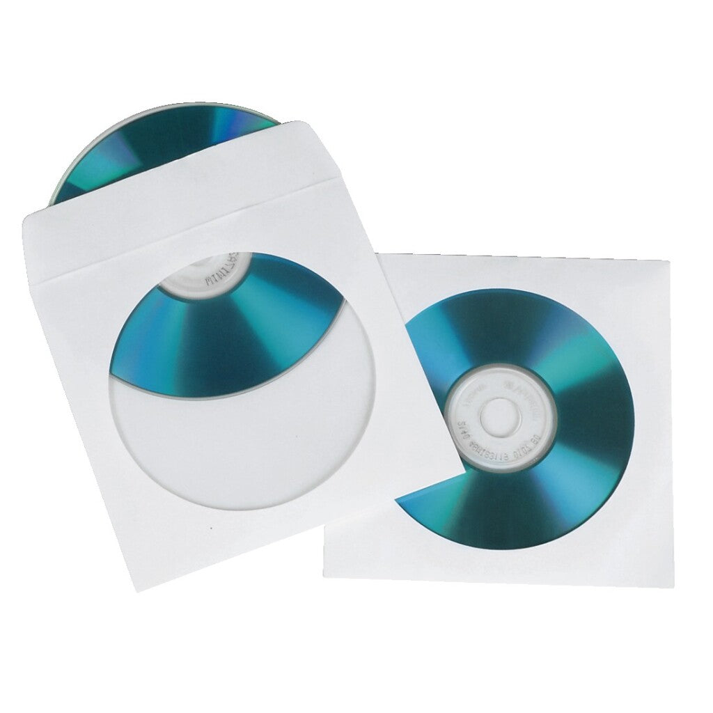 Hama cd dvd hoezen papier wit 50 stuks