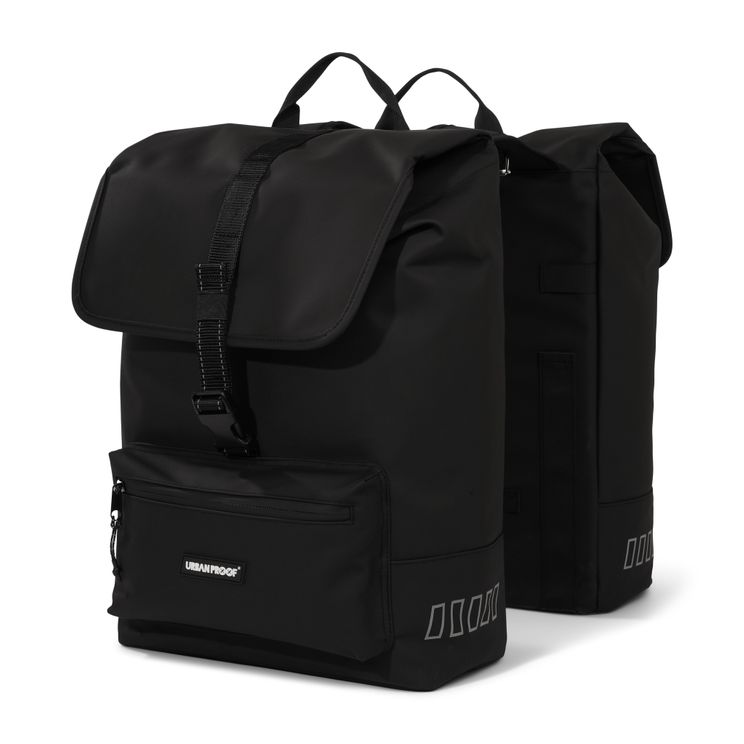 Urbanproof tas double cargo up recycle 38l zwart