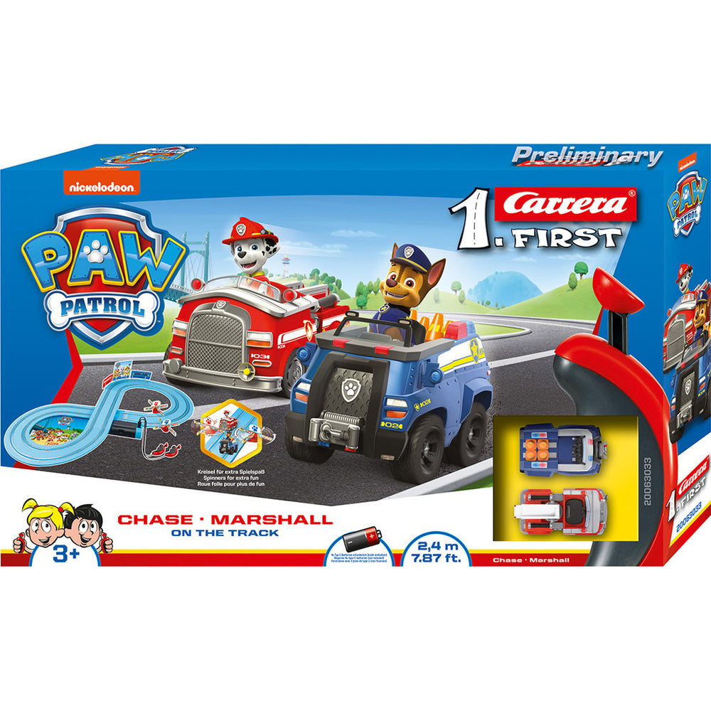 Carrera first paw patrol racebaan + 2 auto's en 2 controllers 240 cm