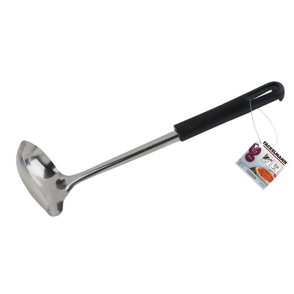 Fackelmann sauslepel 26 cm zwart pp RVS