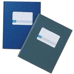 Notitieboek djois a1012-266 80g m2 16,5x21cm blauw etiket 300blz 150vel