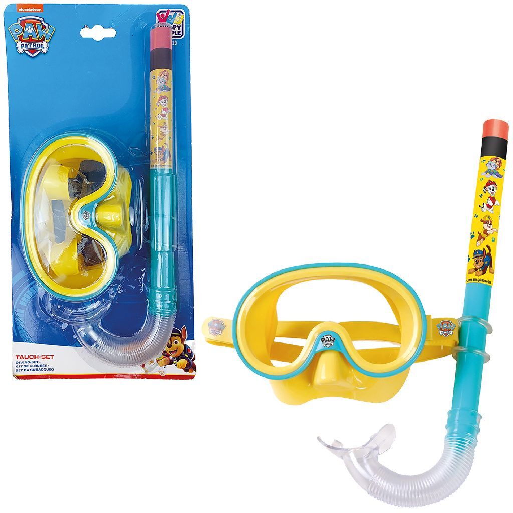 Paw Patrol kinder snorkelset blauw geel