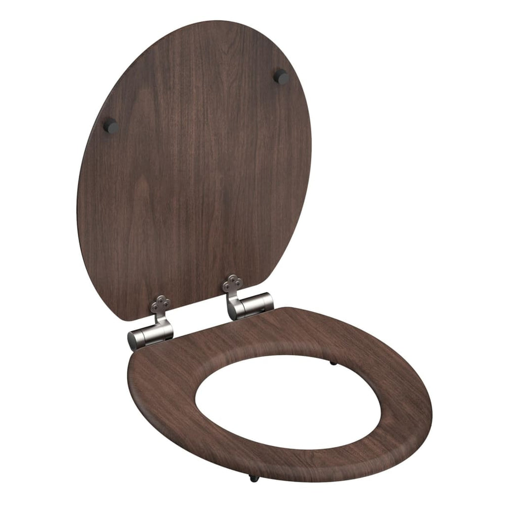 SCHÜTTE SCHÜTTE Toiletbril softclose DONKER HOUT MDF