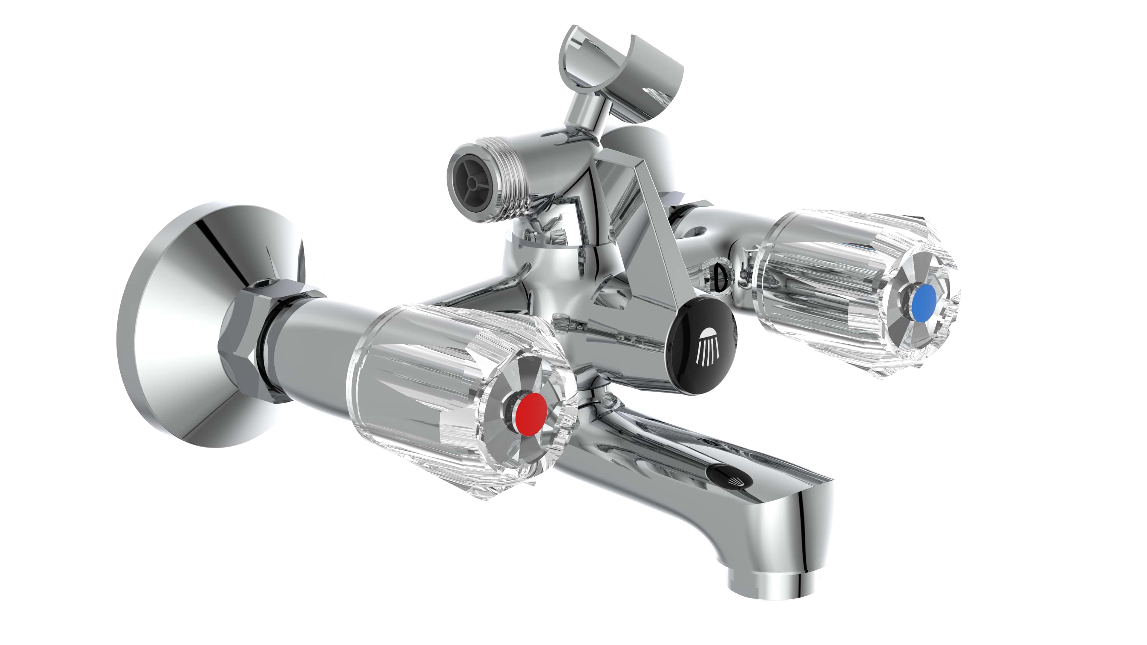 Schutte savino tweegreepskraan bad | chroom 37240