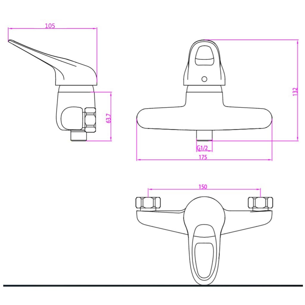 Schütte douchemengkraan porto chroom