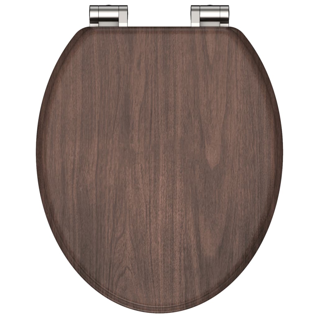 Schütte toiletbril met softclose donker hout mdf