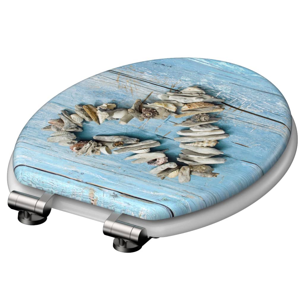 Schütte toiletbril met softclose schelp hart mdf hoogglans