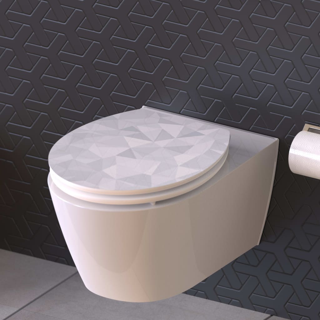 Schütte toiletbril met soft-close diamant mdf hoogglans