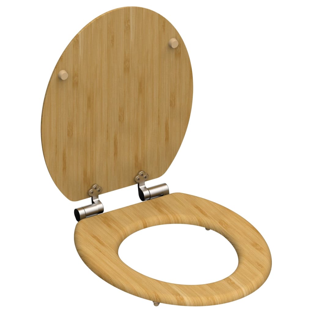 Schütte toiletbril met softclose naturel bamboe
