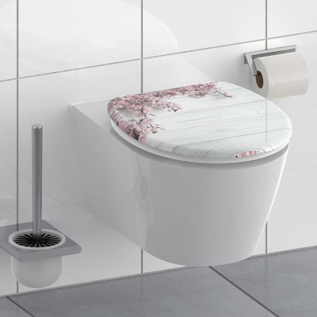Schütte toiletbril met softclose bloemenhout