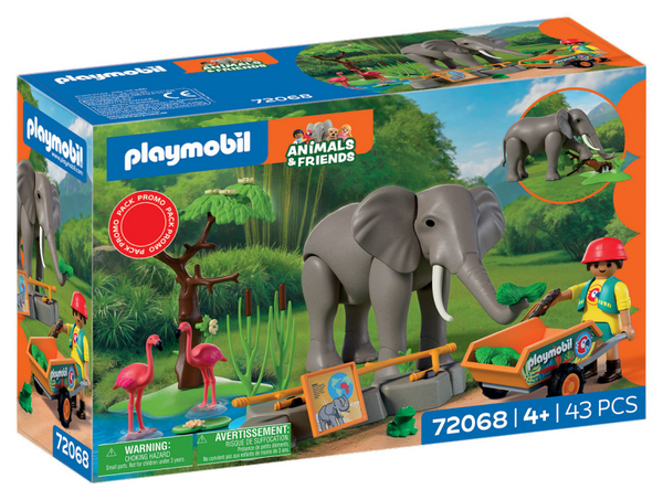 Playmobil animals friends olifant met dierenverzorger