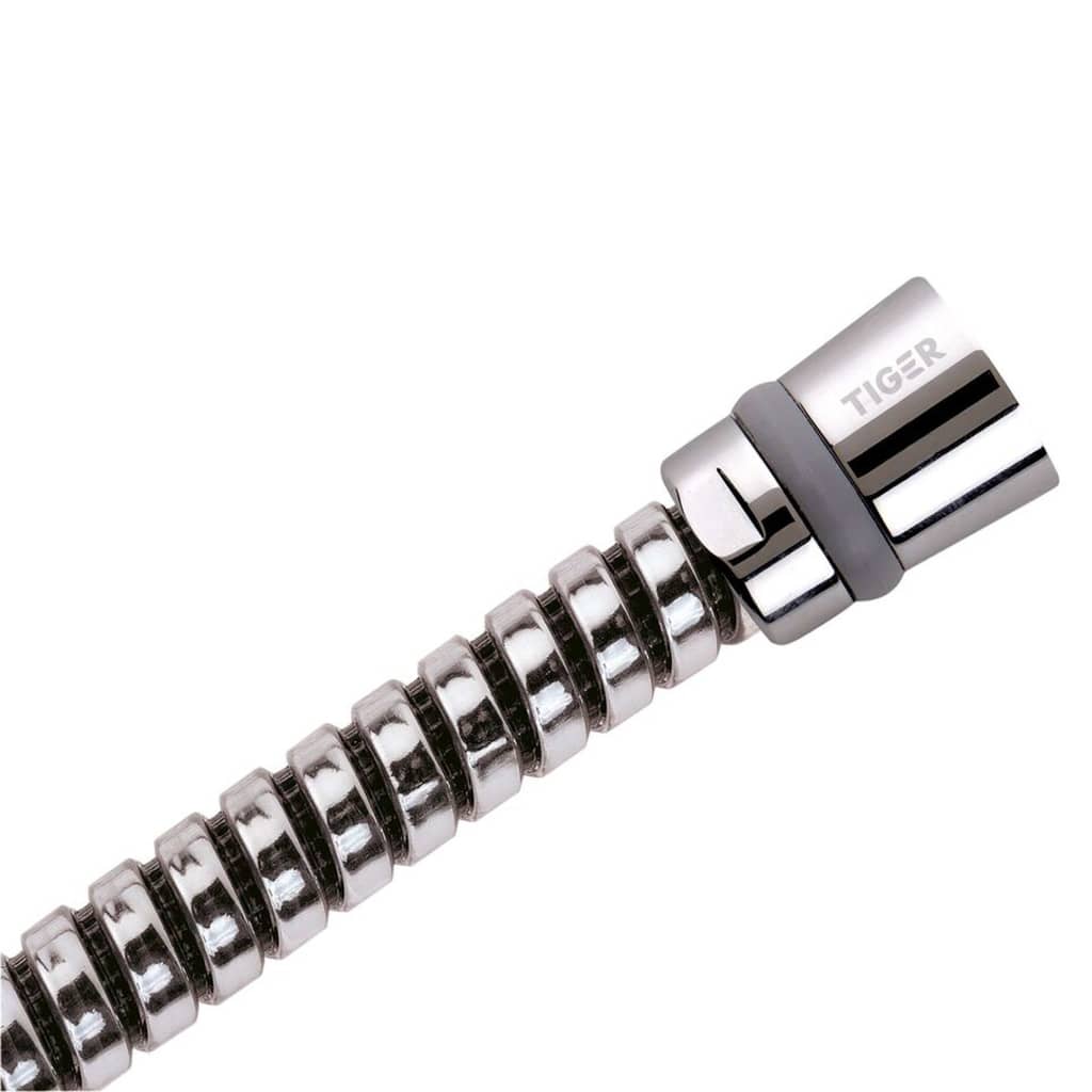 Tijger doucheslang fluxslang 200 cm chroomkleurig