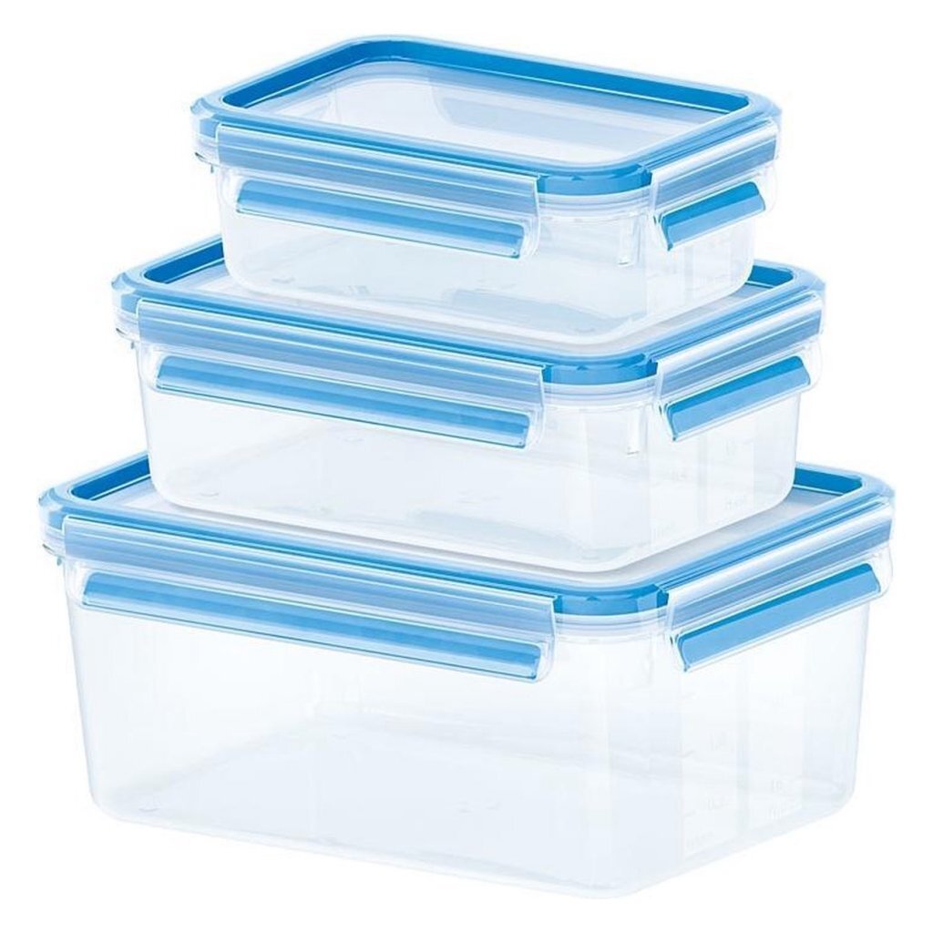 Emsa 508566 clip close vershouddozen 0,55l 1l 2,3l 3 stuks blauw