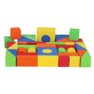 Jip y discover foam stapelblokken 37 delig gekleurd | 4 stuks