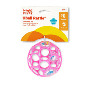 Oball rattle easy grip roze | 3 stuks