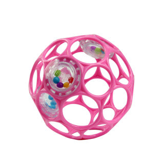 Oball rattle easy grip roze | 3 stuks
