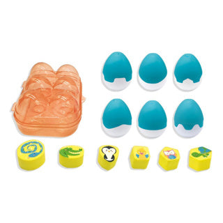 Ses kleine talenten sorteren eieren