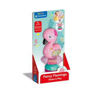Clementoni baby schud en speel flamingo met geluid en zuignap