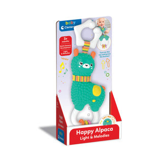 Clementoni baby vrolijke alpaca rammelaar met licht en geluid