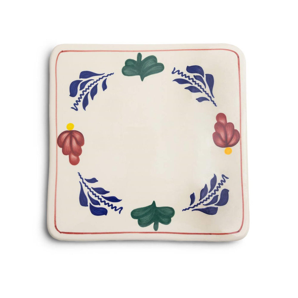 Boerenbont pannenonderzetter afmeting 20x20cm aardewerk