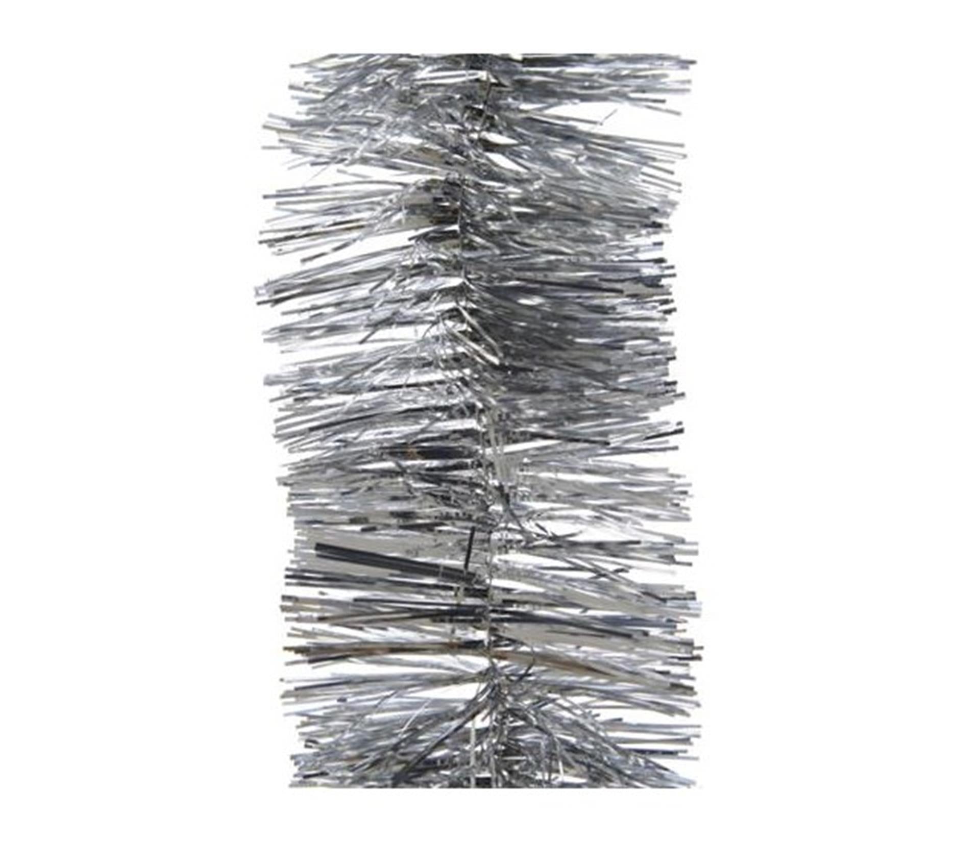 Decoris kerstboom guirlande lametta 7.5cm x 270cm zilver