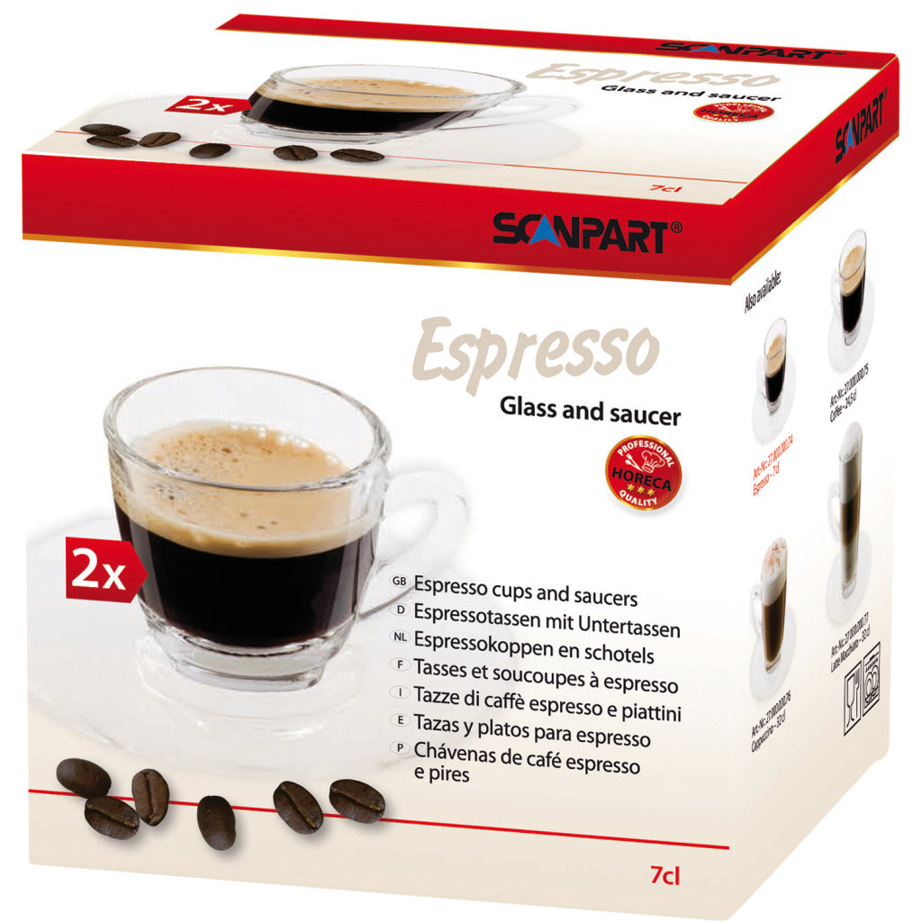 Scanpart espresso kop en schotel 7cl 2 stuks